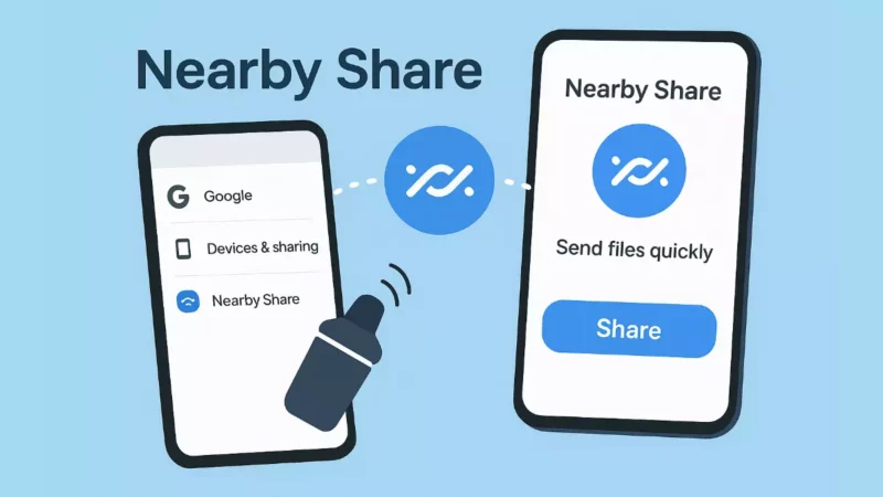 طريقة نقل البيانات بين هاتفين أندرويد بسرعة عالية باستخدام Nearby Share 2025